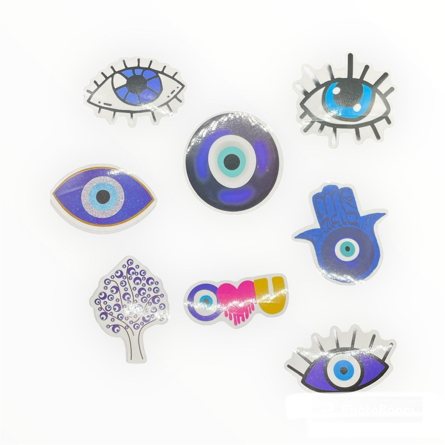 2 PCS WATERPROOF EVIL EYE STICKERS