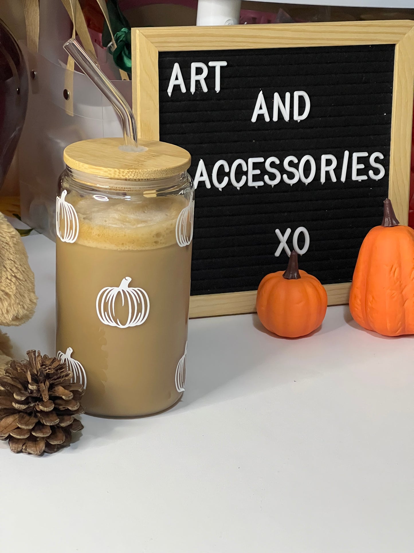 Pumpkin glass can