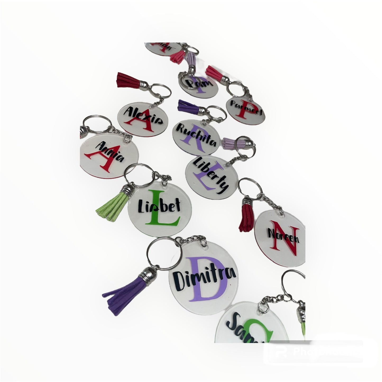 Customized named handmade keychains