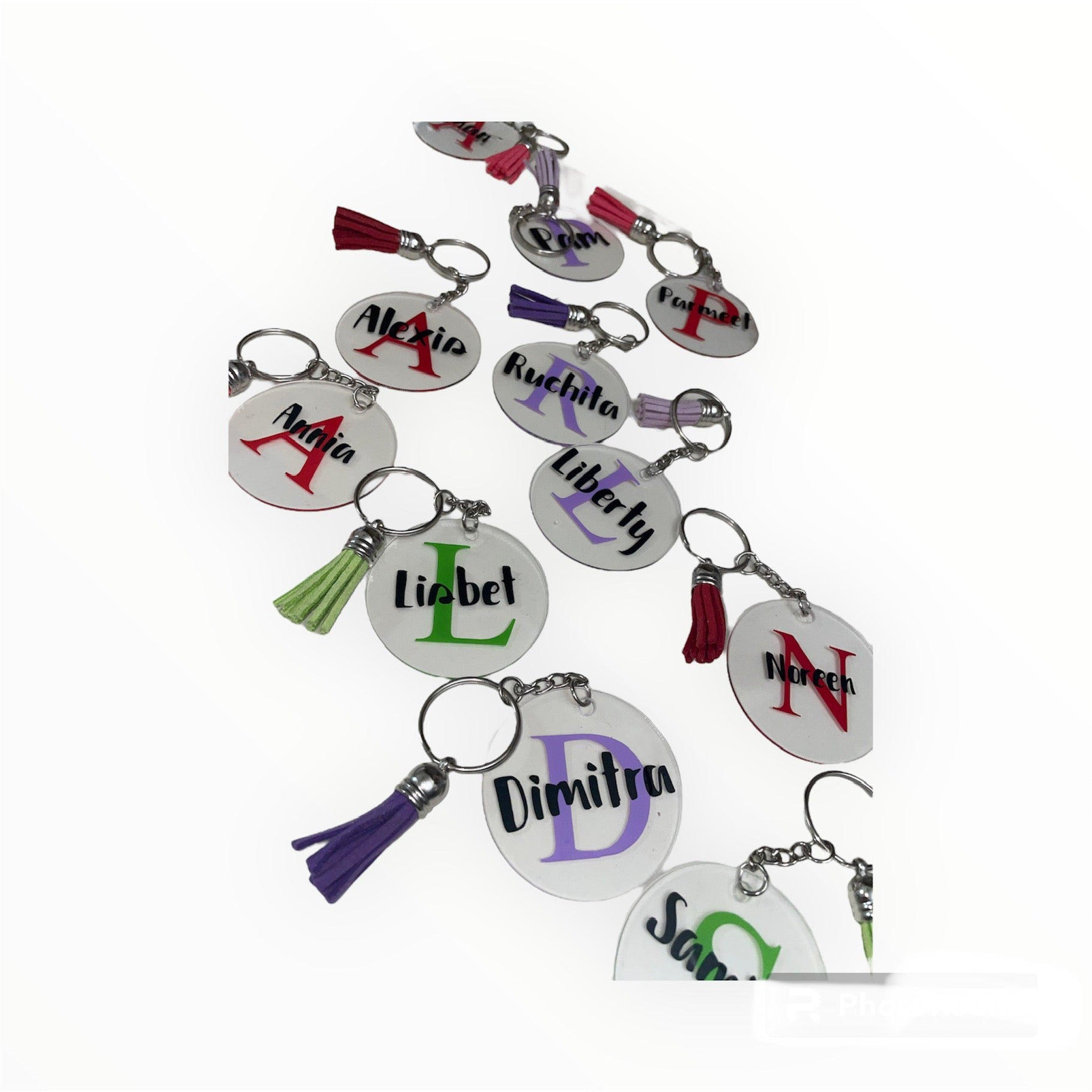 Customized named handmade keychains