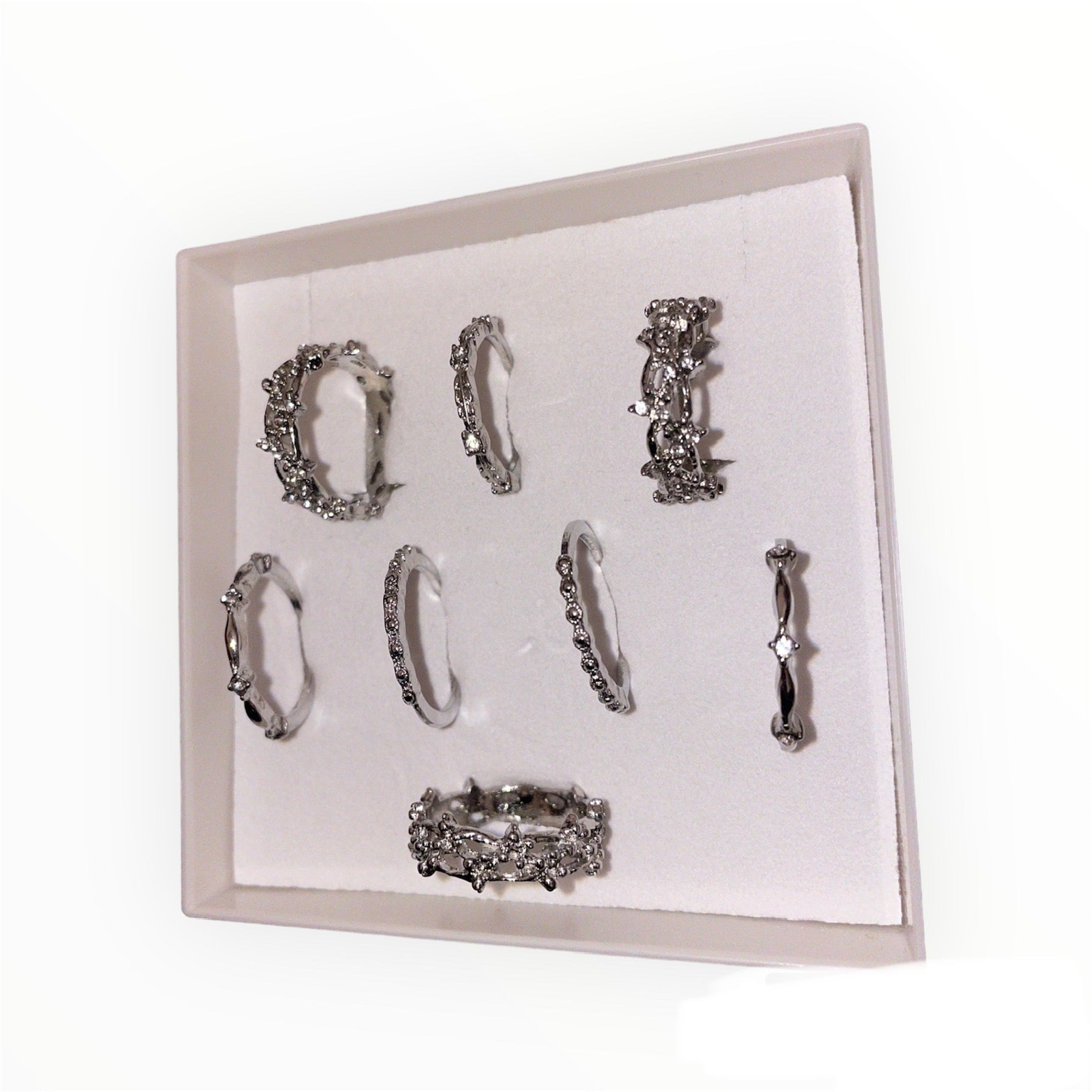 8 Pcs Rhinestone rings (personalized gifts)