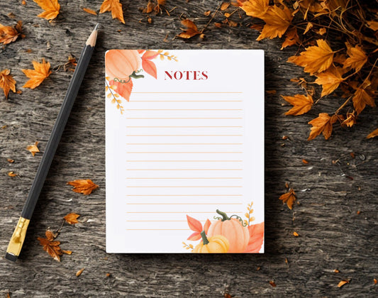 Handmade Fall-Themed Notepads