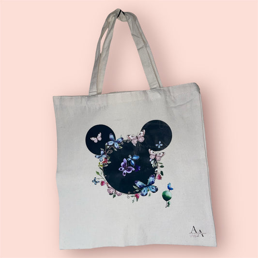 Blue mickey tote bag