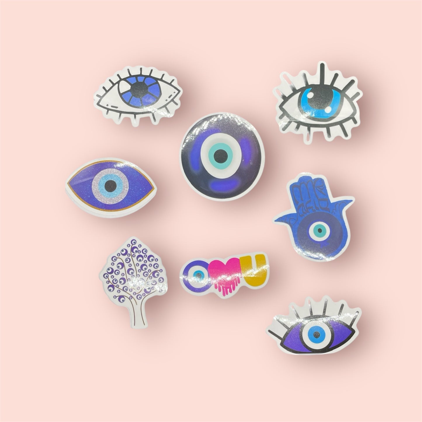 2 PCS WATERPROOF EVIL EYE STICKERS