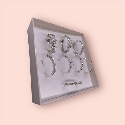 8 Pcs Rhinestone rings (personalized gifts)