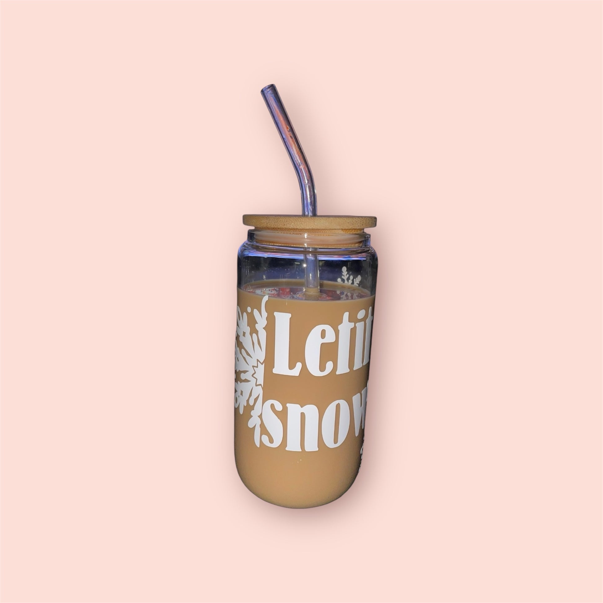 "Let It Snow" – Custom Glass Can