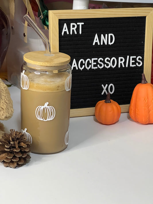Pumpkin glass can