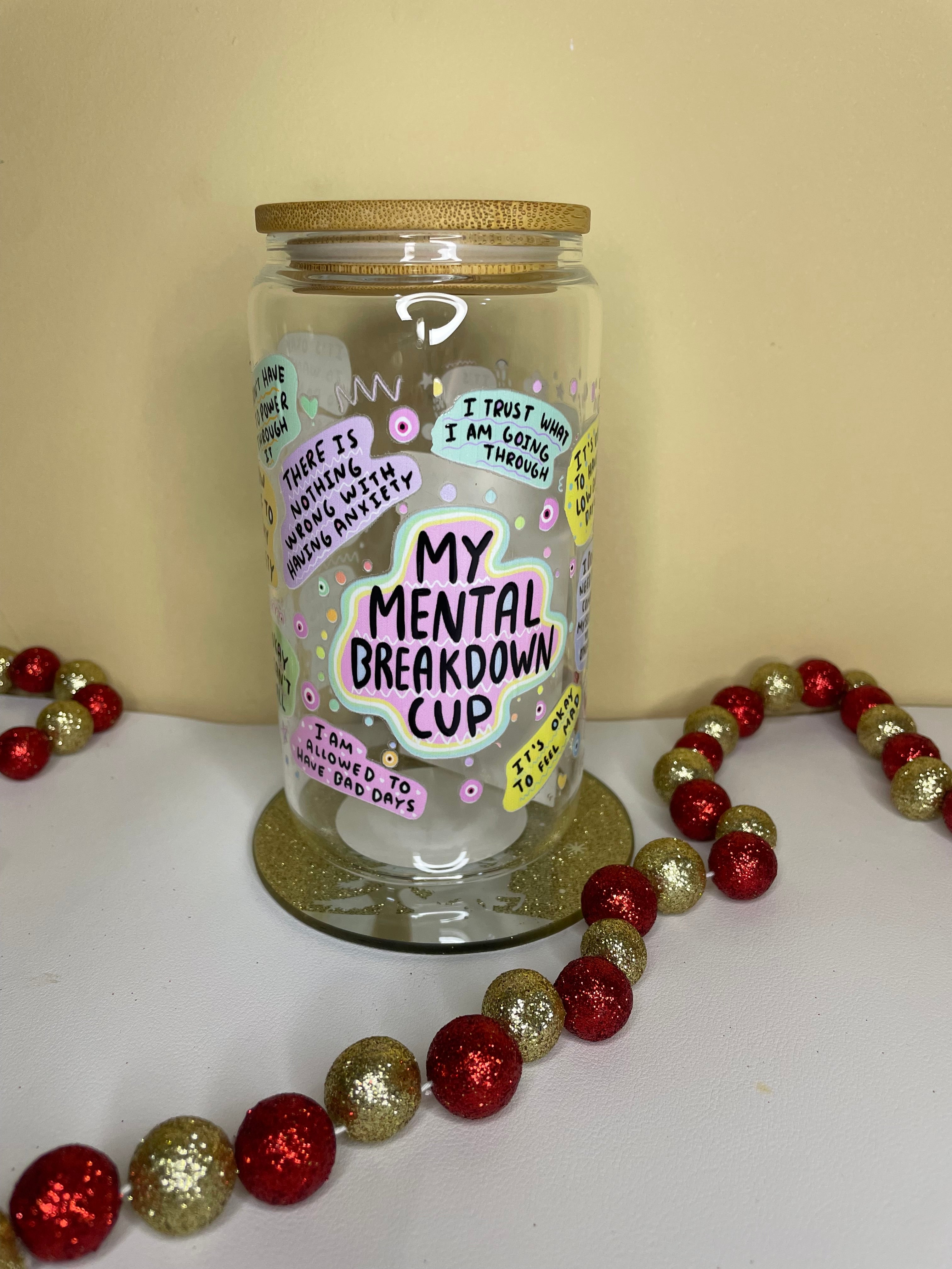 Customized handmade glass can 