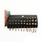 32 Pair rhinestones and faux pearl earrings (personalized gifts)