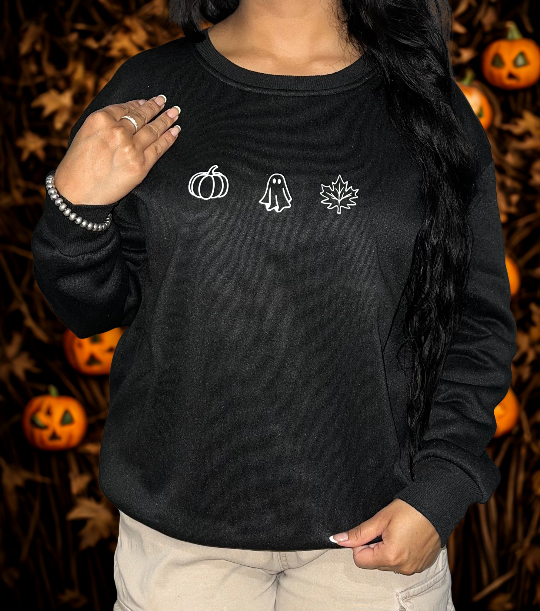 Customized Handmade Pumpkin Crewneck