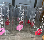 16 OZ Custom named glass can (customized handmade cup)