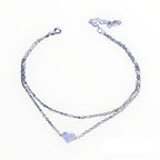 Heart decor chain anklet (personalized gifts)
