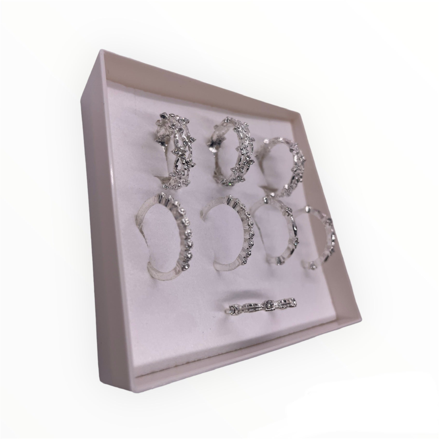 8 Pcs rhinestone rings (personalized gifts)