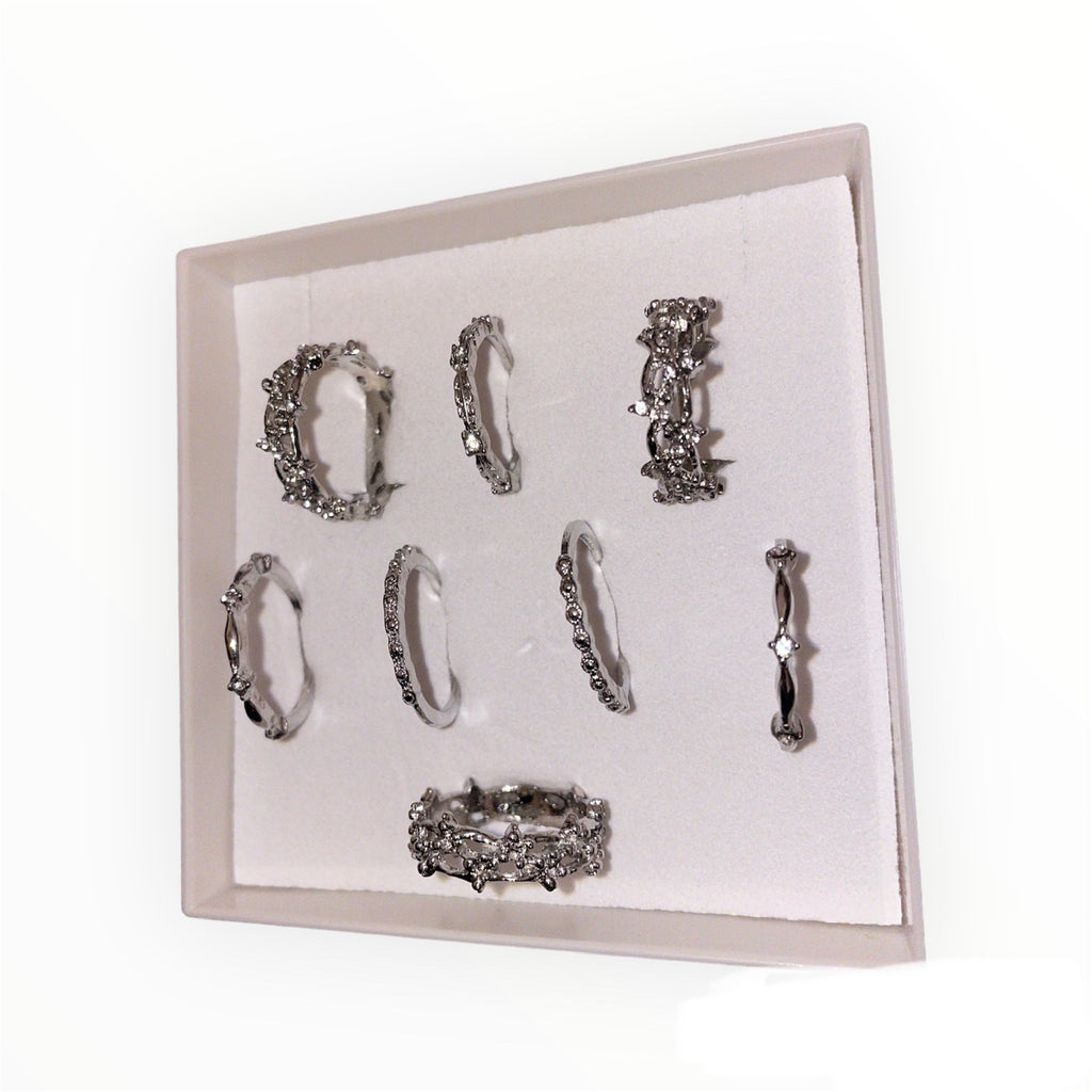 8 Pcs Rhinestone rings (personalized gifts)