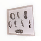 8 Pcs Rhinestone rings (personalized gifts)