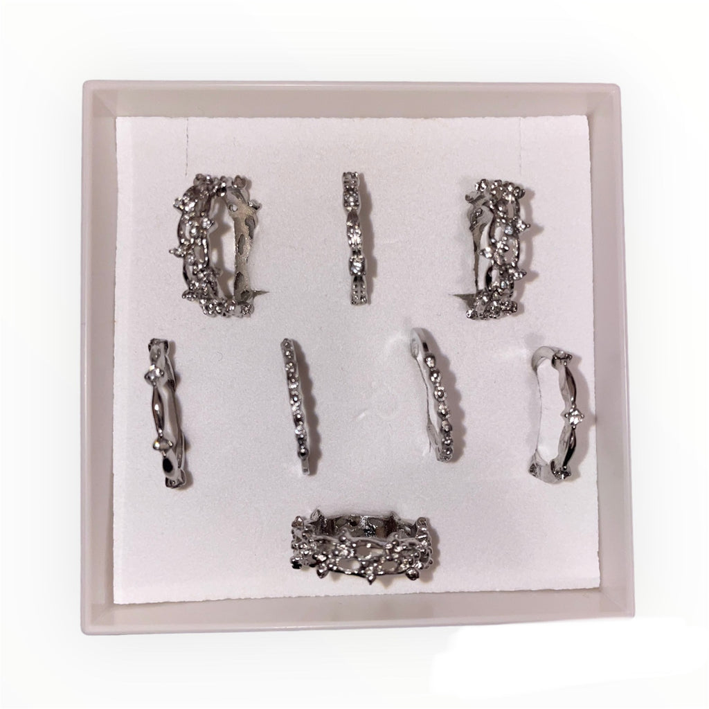 8 Pcs Rhinestone rings (personalized gifts)