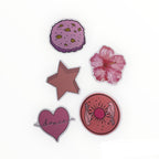 5 pink girly stickers