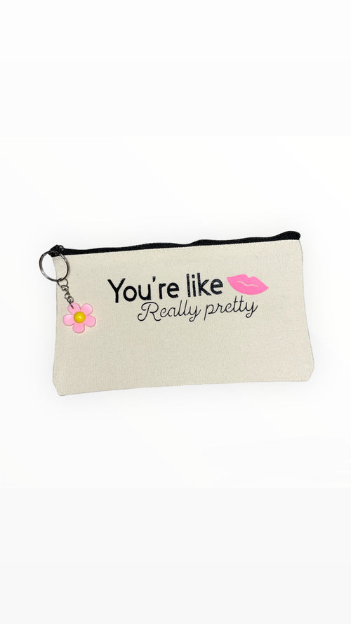 Handmade custom and personalized makeup pouch/bag 
