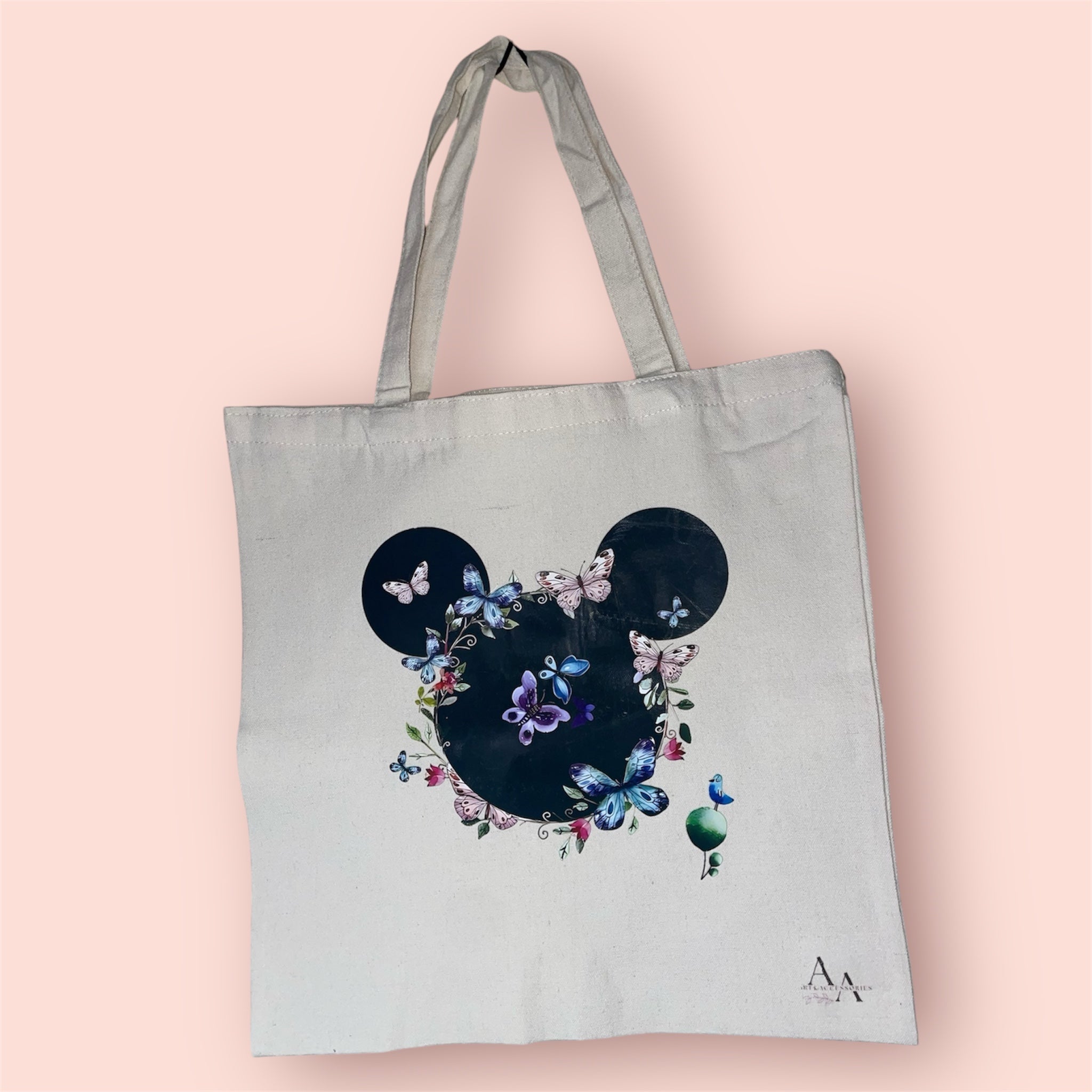 Blue mickey tote bag