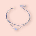 Heart décor chain anklet (personalized gifts)