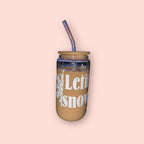 "Let It Snow" – Custom Glass Can 