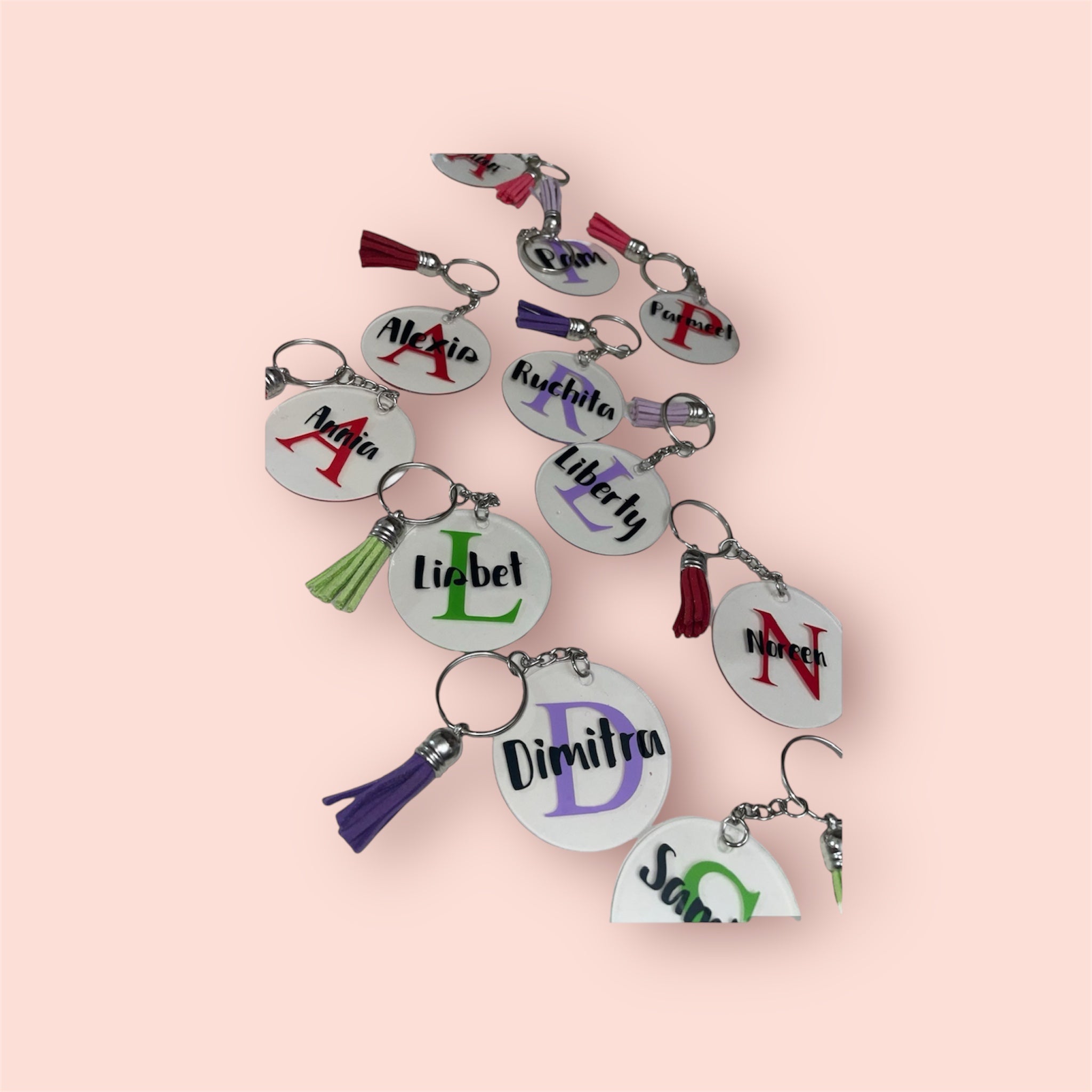 Customized handmade Named keychains