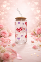 Hearts glass can